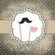 Mustache and lips