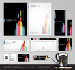 Corporate identity business set design. Abstract background