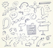 Arrow Doodles. Hand-drawn. Vector illustration