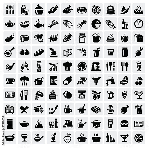 Vector: food icons set food icons set