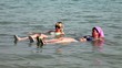 Video: Woman and girl on the Dead Sea Woman and girl on the Dead Sea