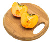persimmon on a cutting board