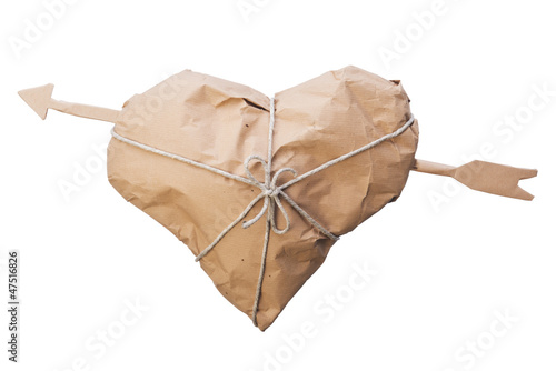 Photo: Heart with arrow packed Heart with arrow packed