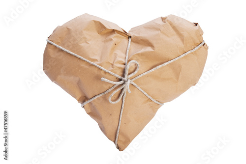Photo: Heart wrapped for shipping Heart wrapped for shipping