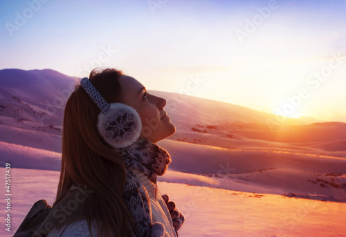 Photo: Woman in mountains Woman in mountains