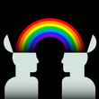 rainbow connecting people