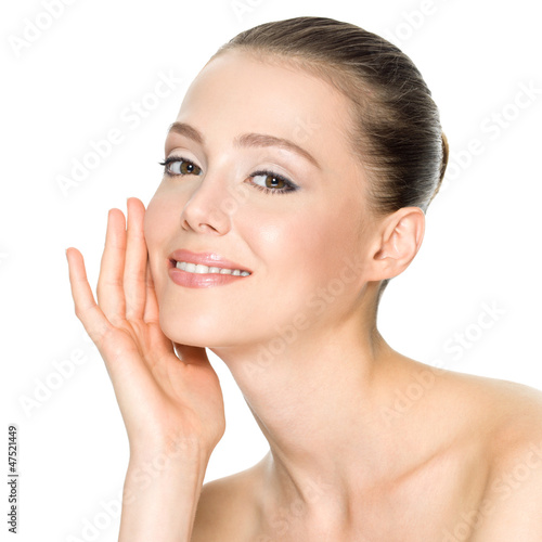 Photo: beautiful smiling woman with clean skin beautiful smiling woman with clean skin