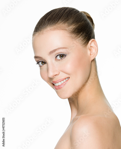 Photo: beautiful smiling woman with clean skin beautiful smiling woman with clean skin