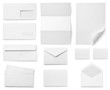 leaflet letter business card white blank paper template
