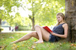 Girl reading in the nature