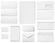 leaflet letter business card white blank paper template