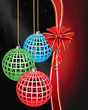Vektor: Glowing Christmas Baubles Glowing Christmas Baubles