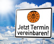Schild mit HU