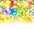 Christmas background with lights, snowflakes and place for text