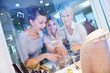 girls shopping in jewelry store