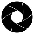 Vector illustration of camera shutter