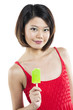 Photo: Chinese woman eating ice lolly Chinese woman eating ice lolly