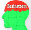 Brainstorm Shows Mind Thinking Clever Ideas
