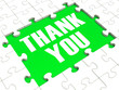 Thank You Puzzle Showing Thankfulness