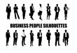 silhouettes of businessmen