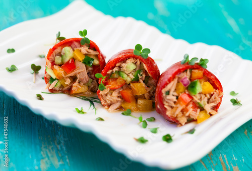 Photo: Red peppers stuffed Red peppers stuffed