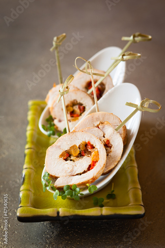 Photo: Poultry roulade filled with vegetables Poultry roulade filled with vegetables