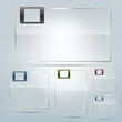 Collection of transparent vector glass frames - place for text