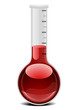 Vektor: glass flask with red liquid glass flask with red liquid
