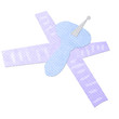 cartoon satlelite made from tissue papercraft isolated