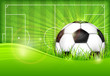 Ball on green field background