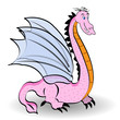 Cute pink dragon
