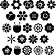 Set of Vectorized Flowers