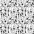 Black cats pattern
