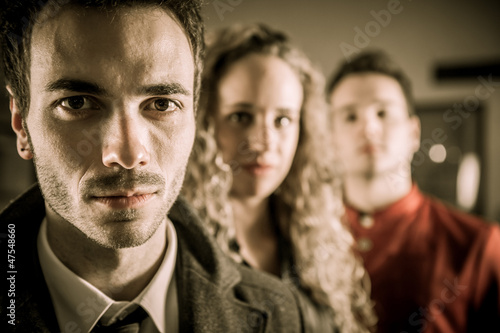 Photo: People team, like a movie poster People team, like a movie poster