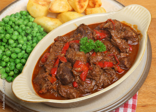 Photo: Beef Goulash with Vegetables Dinner Beef Goulash with Vegetables Dinner