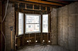 Home interior gutted for renovation