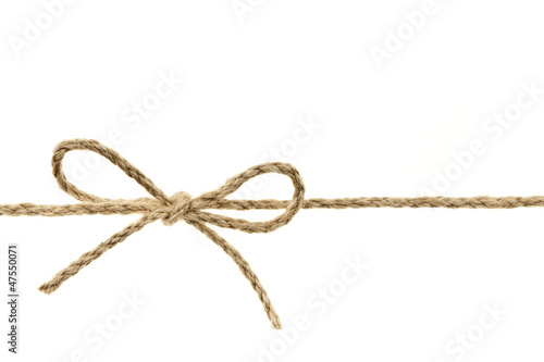 Photo: String tied in a bow String tied in a bow