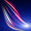 futuristic wave background design with lights