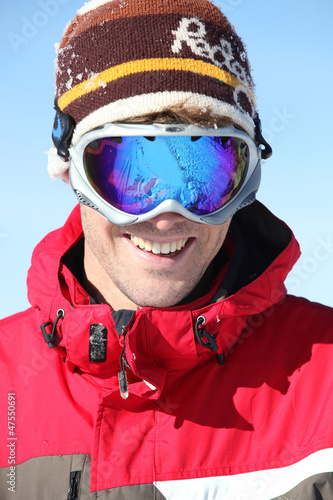 Photo: Man in ski goggles Man in ski goggles