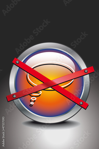 Vector: Button Denkverbot Button Denkverbot