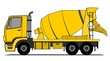 Cement mixer truck vector