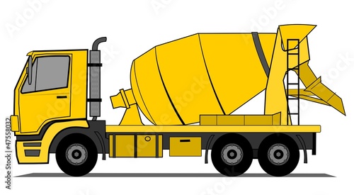 Vector: Cement mixer truck vector Cement mixer truck vector