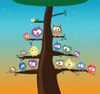 birds on branches