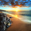 Crépuscule sur les plages de l'ouest, La Réunion.