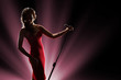 Photo: Female singer on the stage Female singer on the stage