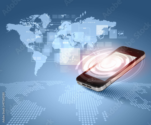 Illustration: Modern communication technology Modern communication technology