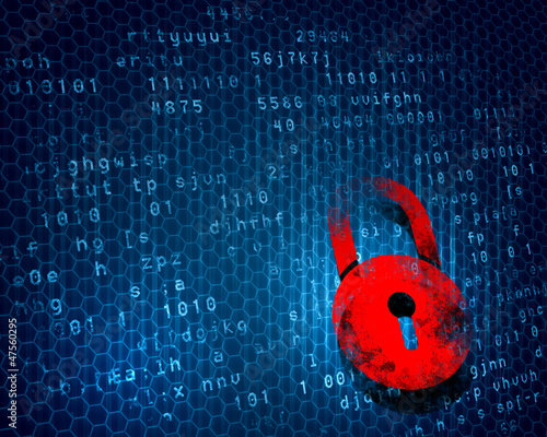 Illustration: security concept with a lock security concept with a lock