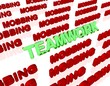 3D Schriften - Teamwork - Mobbing