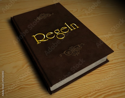 Illustration: 3D Buch - Regeln 3D Buch - Regeln