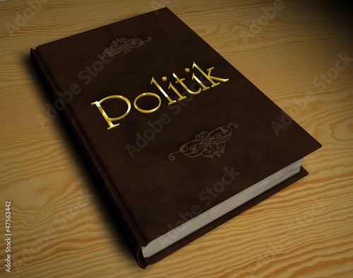 Illustration: 3D Buch - Politik 3D Buch - Politik